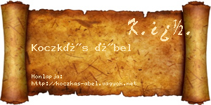 Koczkás Ábel névjegykártya